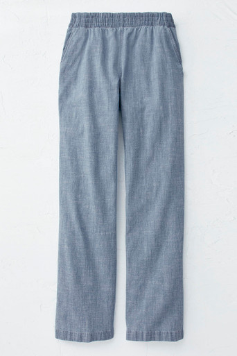 Lakeside Chambray Wide Leg Pants